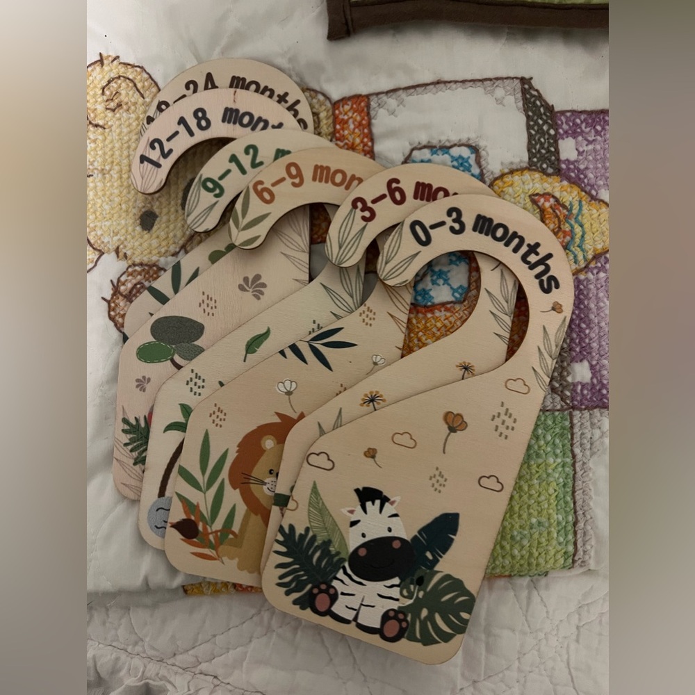 Infant closet organizers